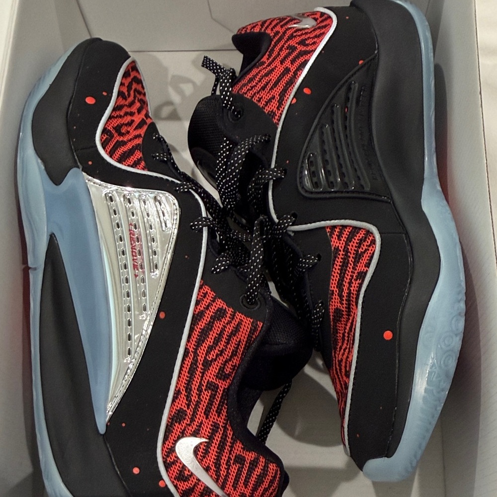 Brand new Nike KD16 Red and Black metallic sneakers
